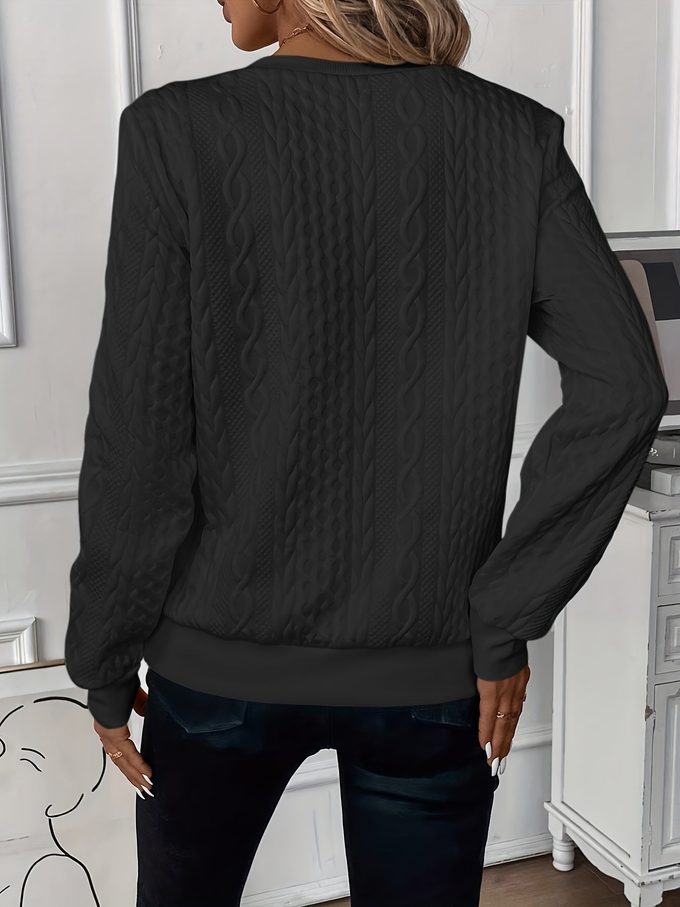 Stylish knitted everyday sweater for women | Lina -11