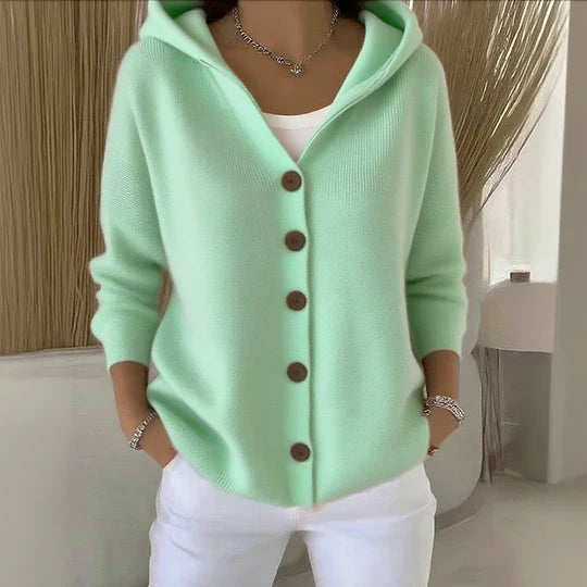 Amara | Women's Hooded Button Front Cardigan