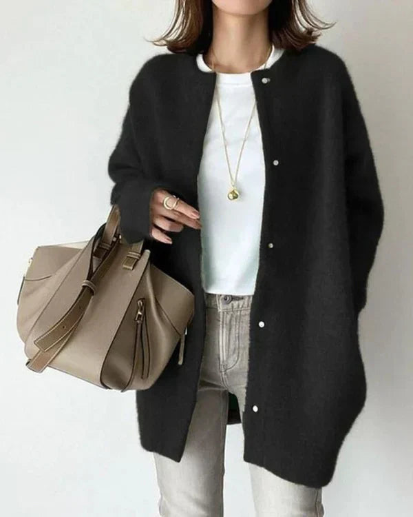 Elaris | Women's Relaxed Fit Button Front Long Sleeve Cardigan