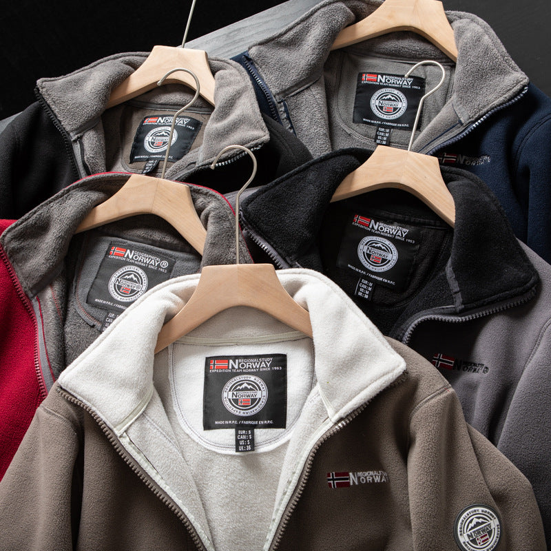 Classic warm fleece winter jacket for men | Norway -2