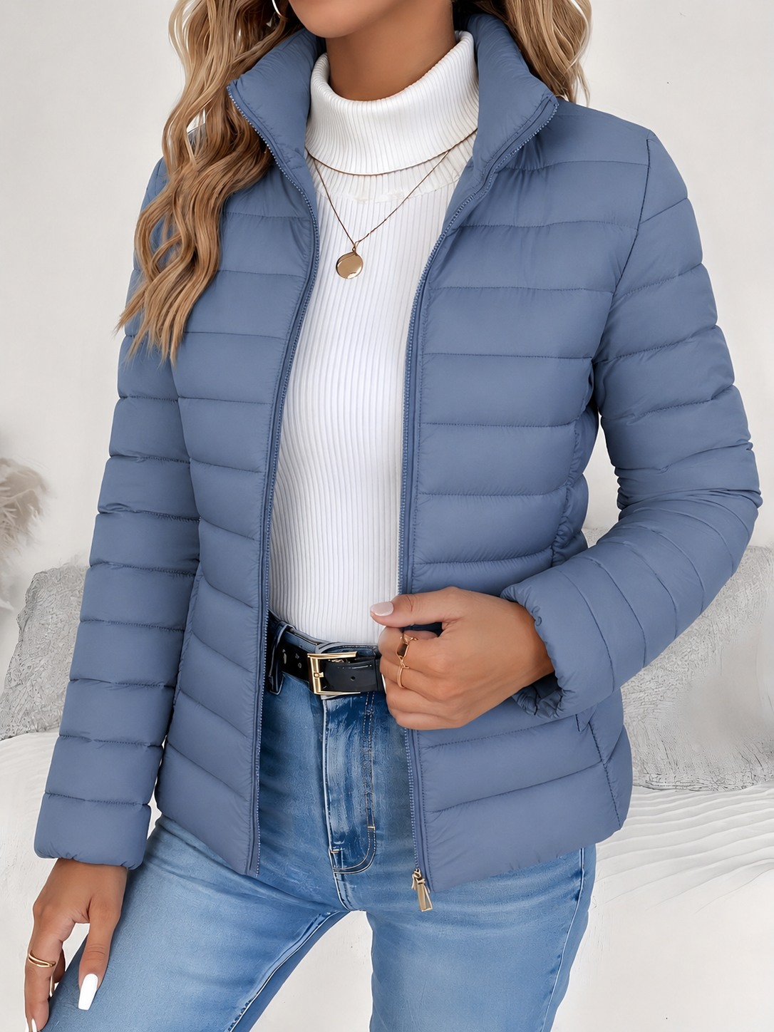 Nicole | Women's Quilted Puffer Jacket with Zipped Pockets