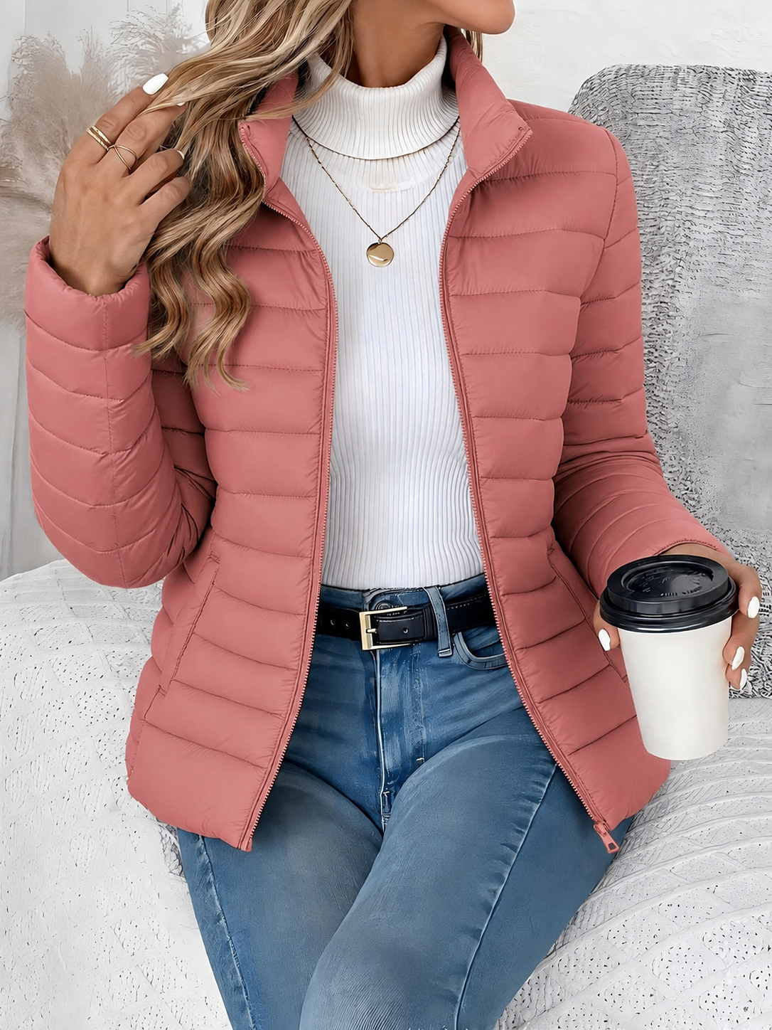 Nicole | Women's Quilted Puffer Jacket with Zipped Pockets