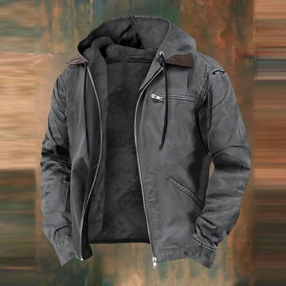 Evander | Men's Hooded Zip Front Jacket with Pockets