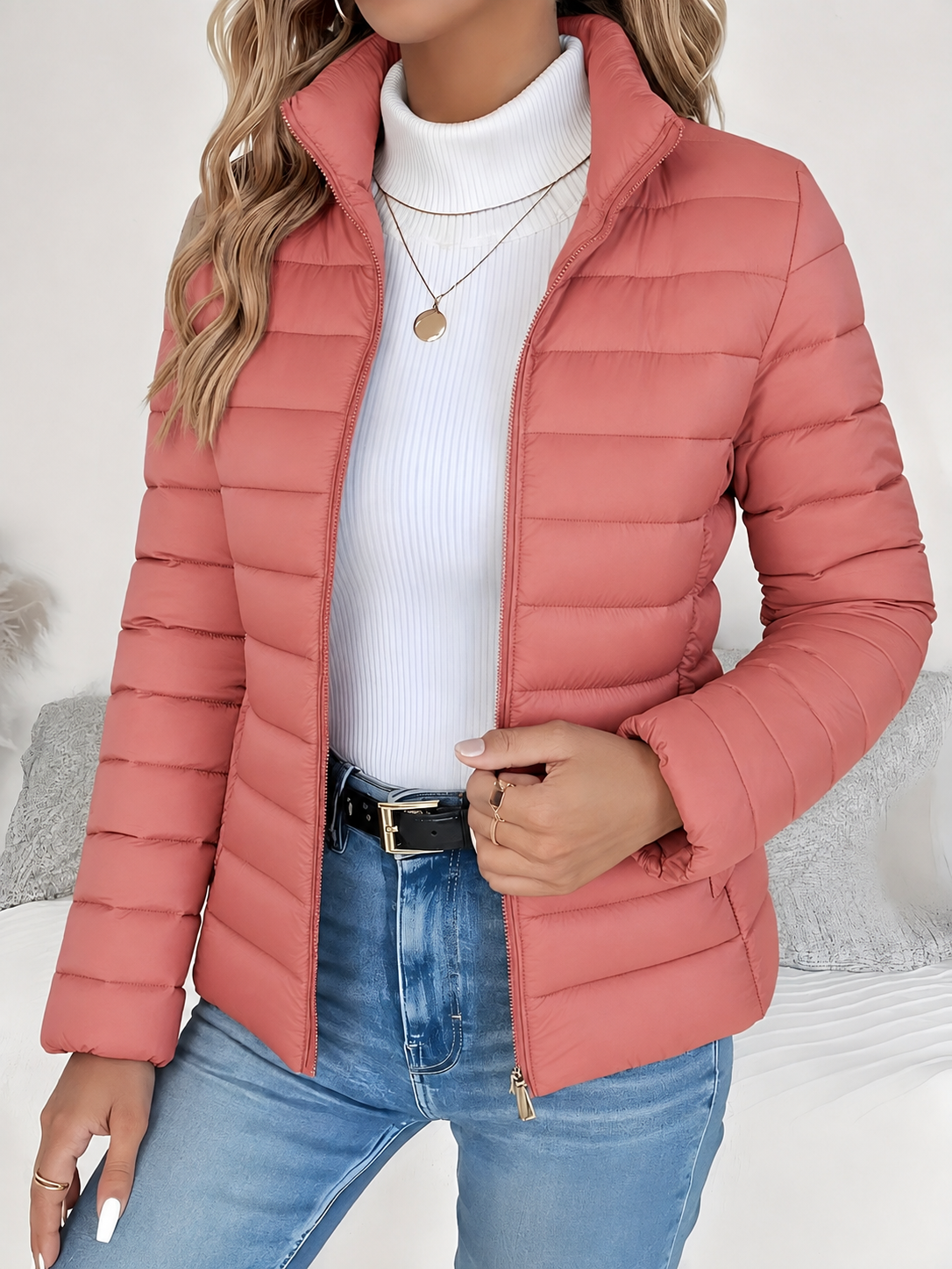 Nicole | Women's Quilted Puffer Jacket with Zipped Pockets