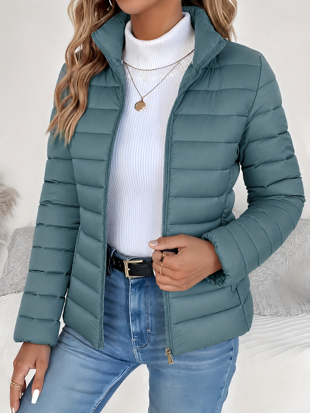 Nicole | Women's Quilted Puffer Jacket with Zipped Pockets