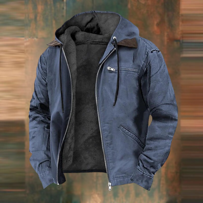 Evander | Men's Hooded Zip Front Jacket with Pockets