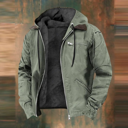 Evander | Men's Hooded Zip Front Jacket with Pockets