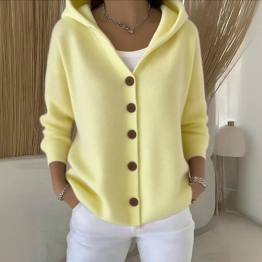 Amara | Women's Hooded Button Front Cardigan