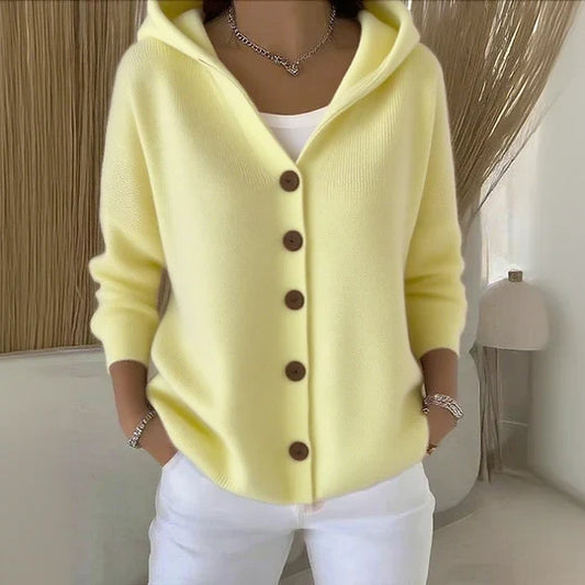 Amara | Women's Hooded Button Front Cardigan
