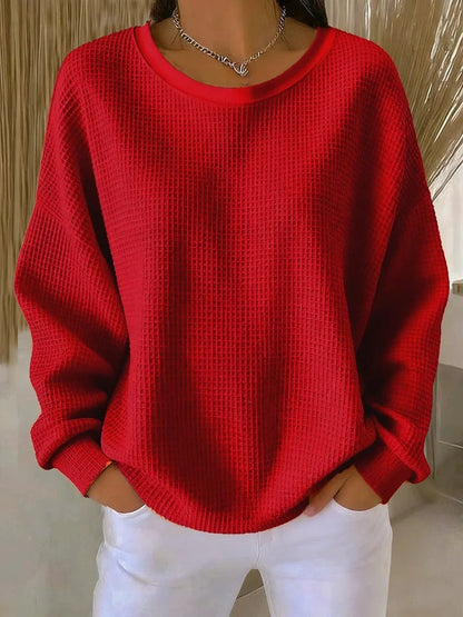 Relaxed textured everyday knit jumper for women | Elora -2