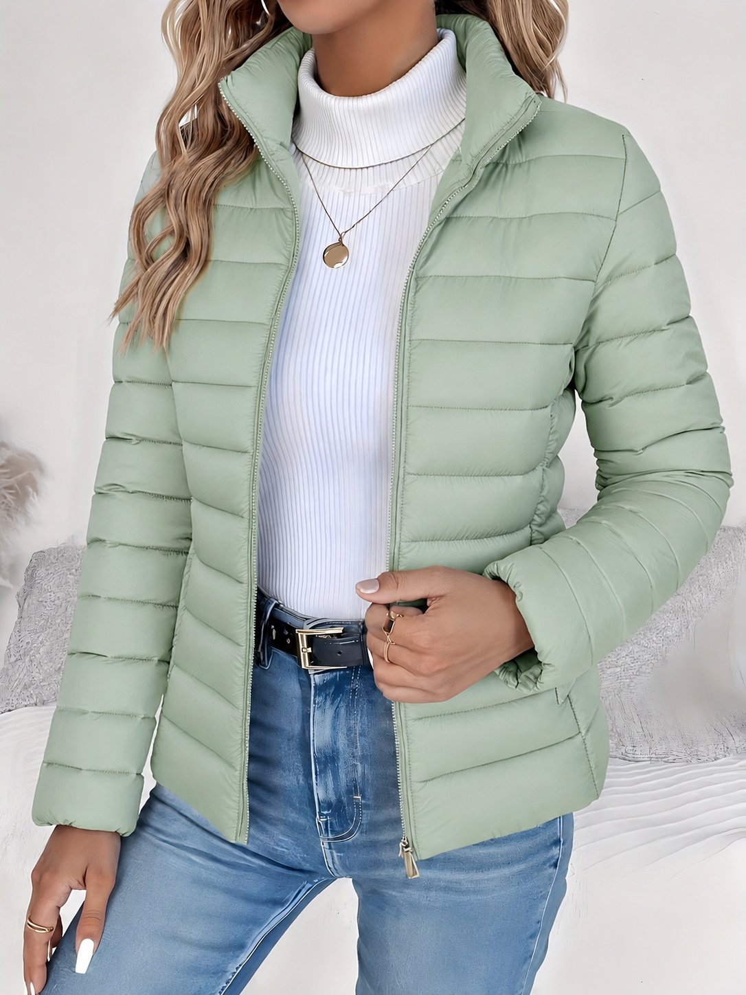Nicole | Women's Quilted Puffer Jacket with Zipped Pockets