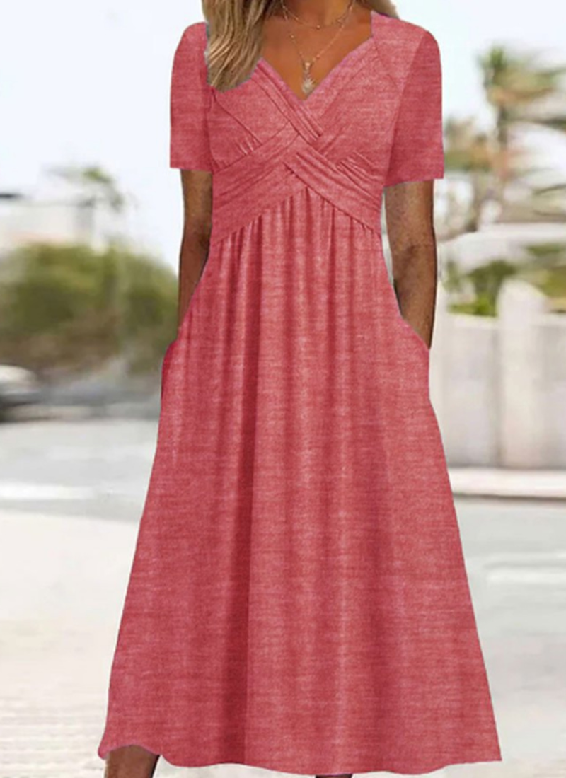Stylish crossover everyday dress for women | Monica -5