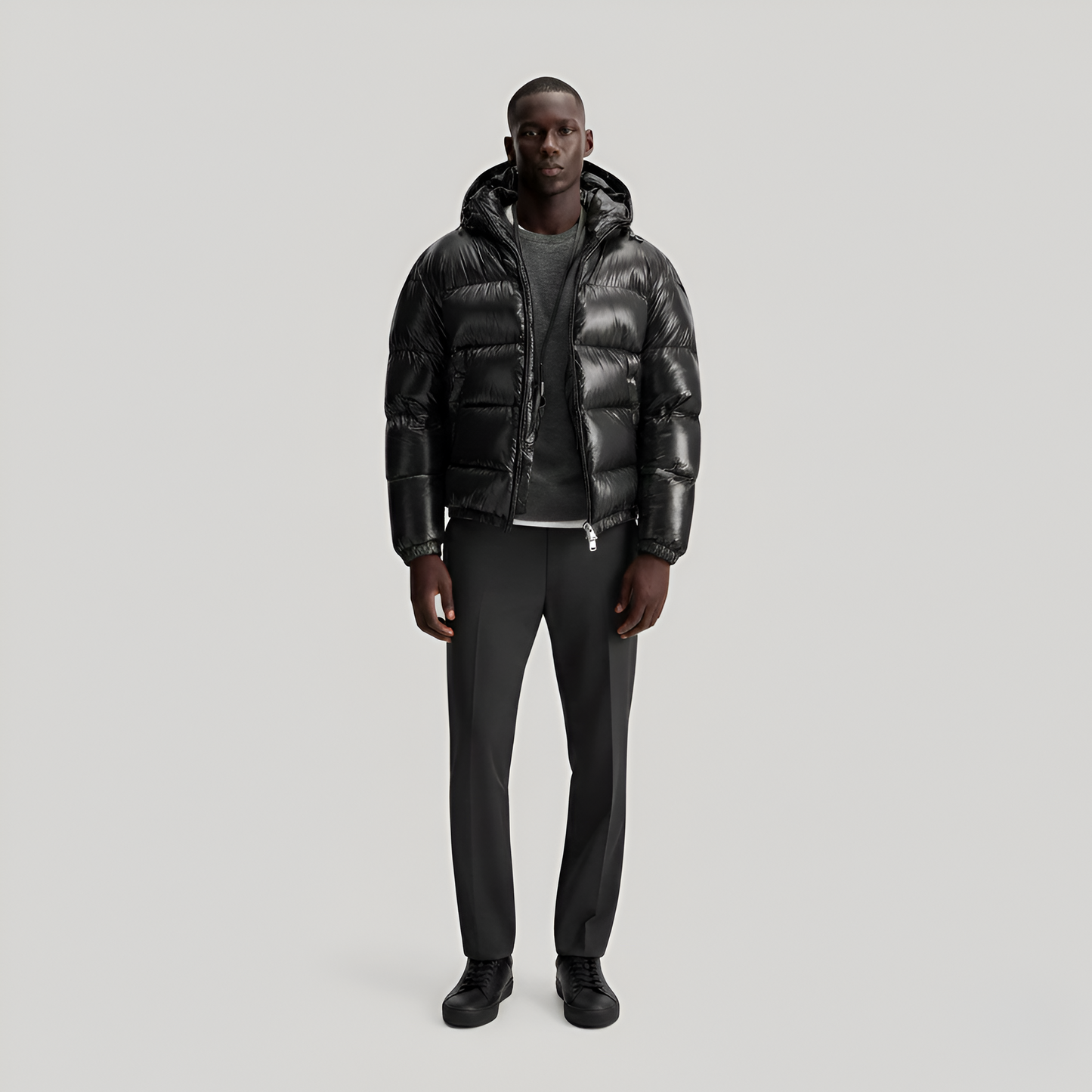 Padded hooded jacket for men | Valerios