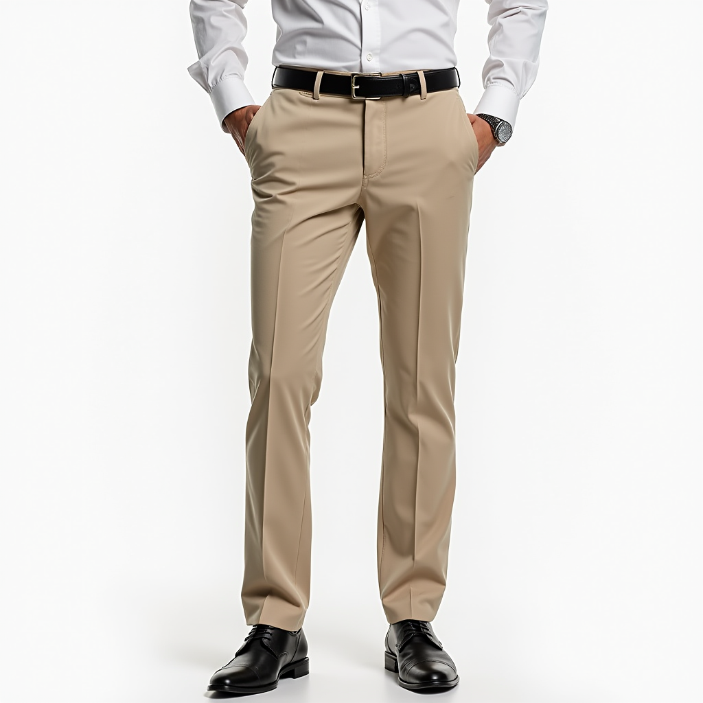 Classic slim-fit everyday chino trousers for men -1