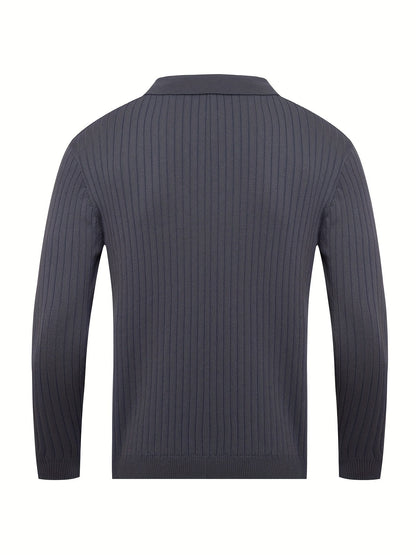 Classic V-neck knit everyday jumper for men | Callum -7