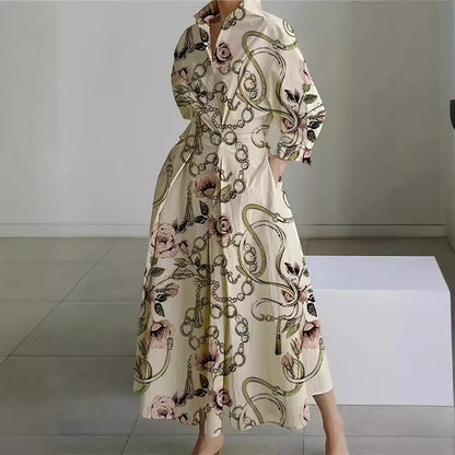 Orlisse | Women's Wrap Collared Maxi Dress
