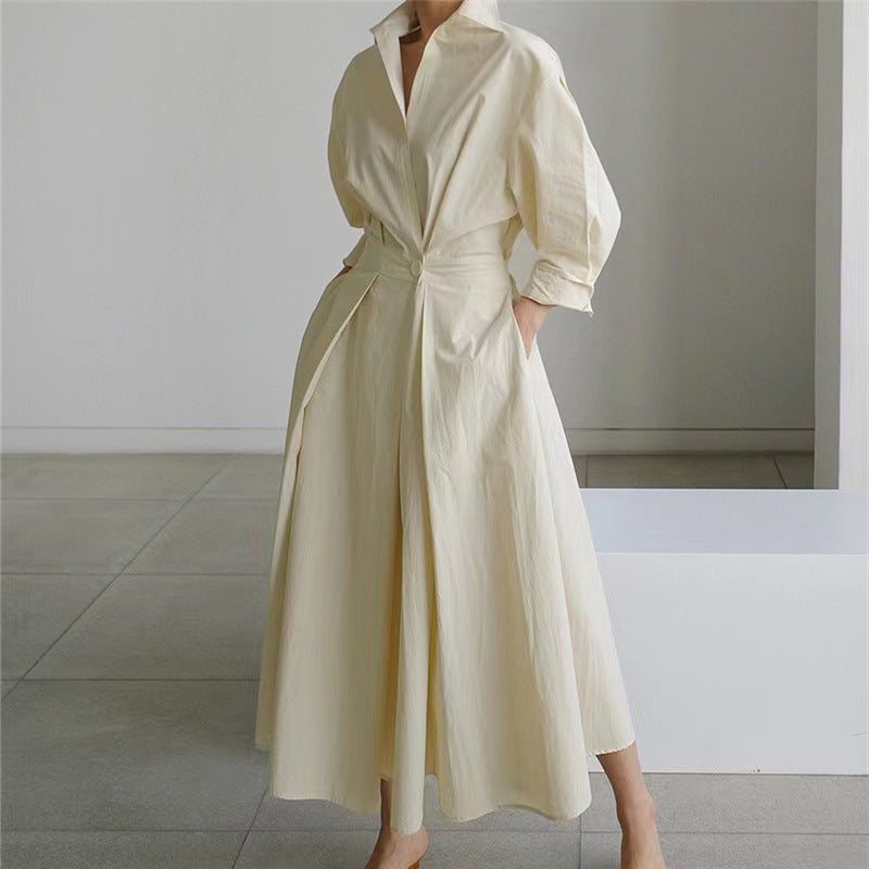 Orlisse | Women's Wrap Collared Maxi Dress