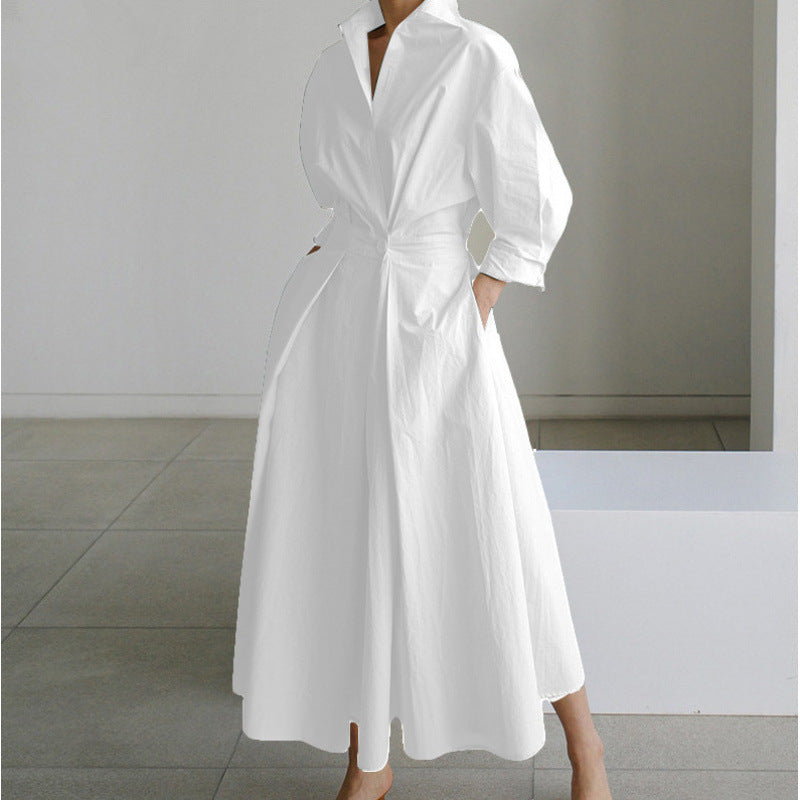 Orlisse | Women's Wrap Collared Maxi Dress