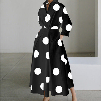 Orlisse | Women's Wrap Collared Maxi Dress