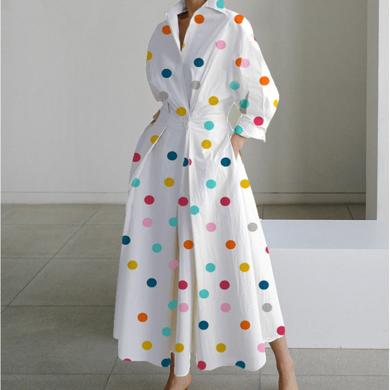 Orlisse | Women's Wrap Collared Maxi Dress