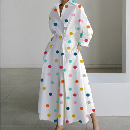 Orlisse | Women's Wrap Collared Maxi Dress
