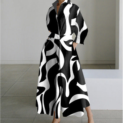 Orlisse | Women's Wrap Collared Maxi Dress