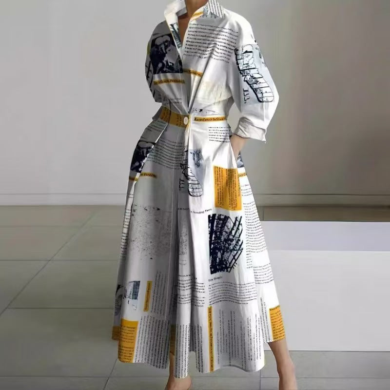 Orlisse | Women's Wrap Collared Maxi Dress