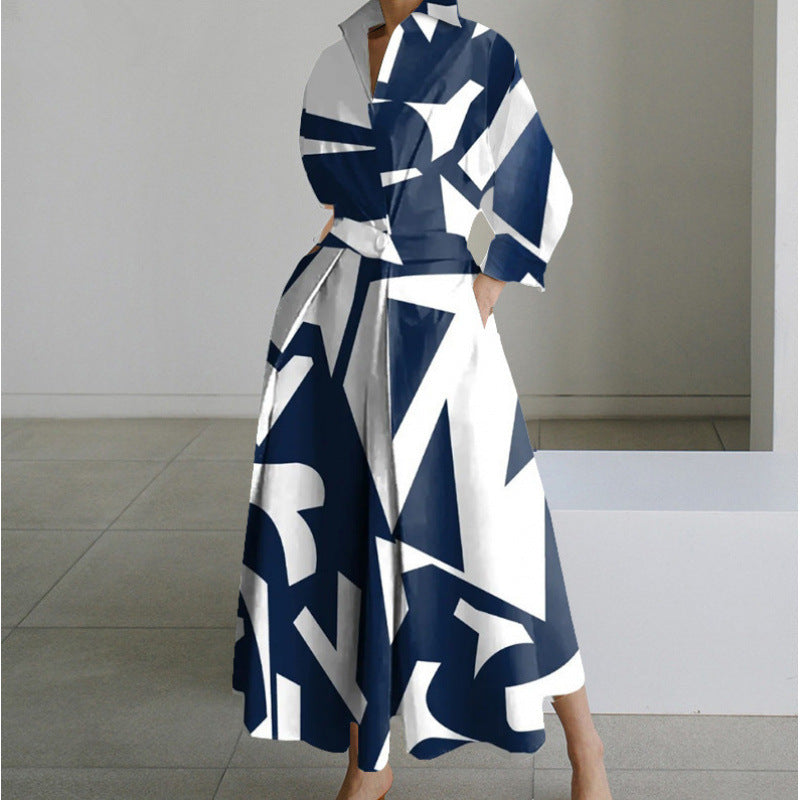 Orlisse | Women's Wrap Collared Maxi Dress