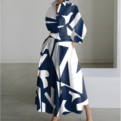 Orlisse | Women's Wrap Collared Maxi Dress
