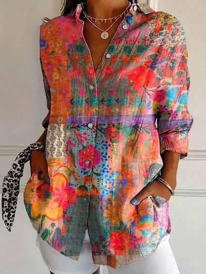 Colourful pattern everyday blouse for women | Andie -2