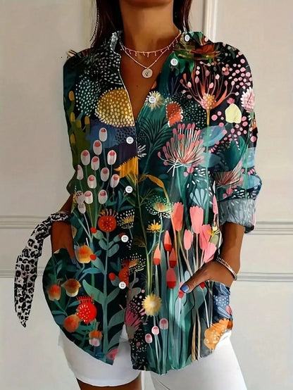 Colourful pattern everyday blouse for women | Andie -3