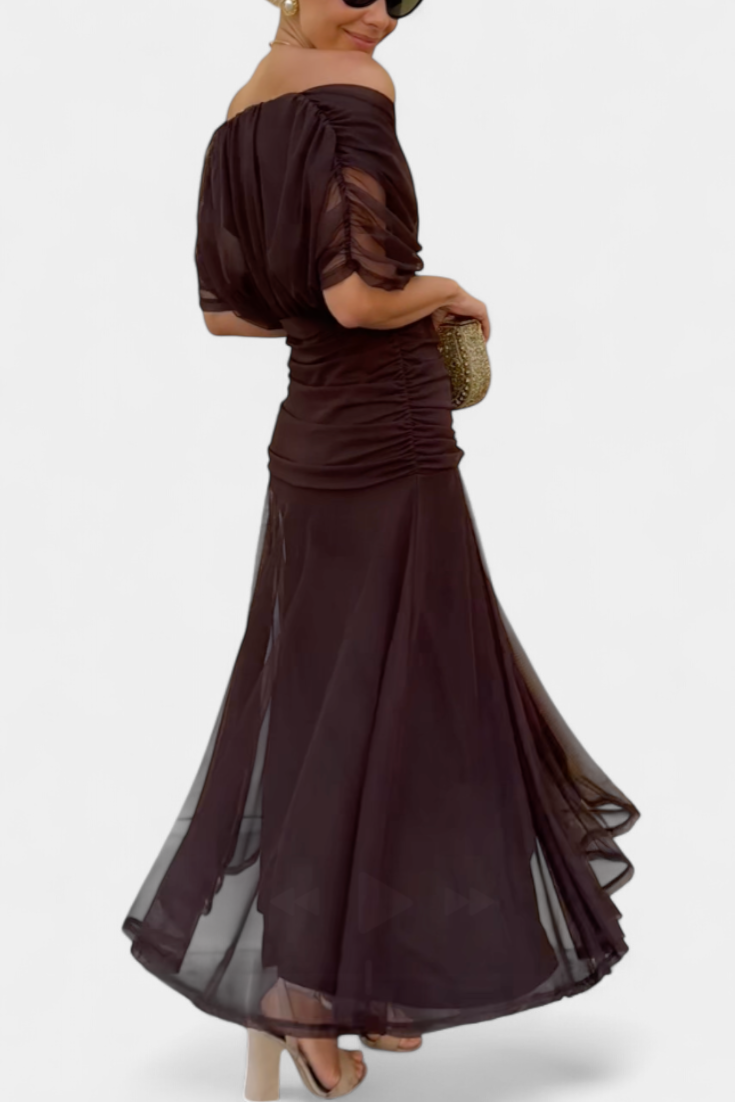 Long floral V-neck maxi dress for women | Vivian -9