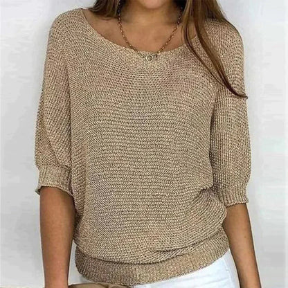 Elegant relaxed everyday knit top for women -3