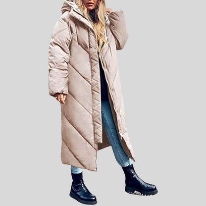 Warm hooded winter everyday jacket for women | Elina -4