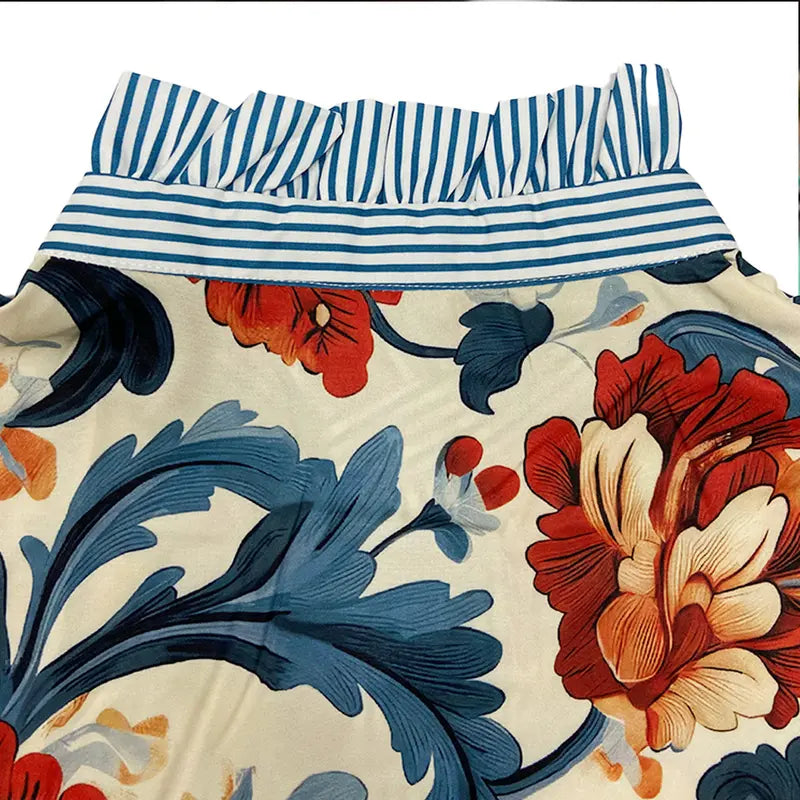 Classy vintage floral printed everyday blouse for women | Serenity -3