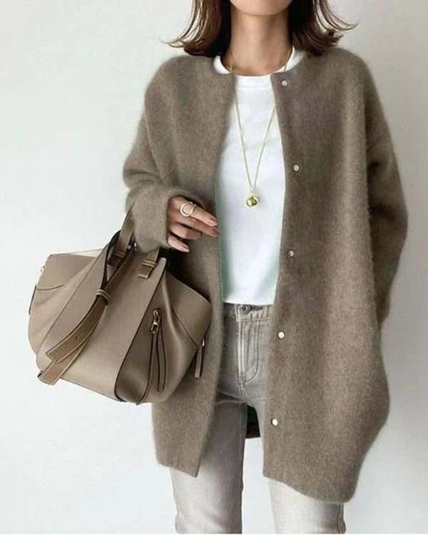Elaris | Women's Relaxed Fit Button Front Long Sleeve Cardigan