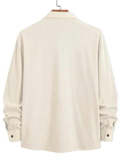 Classic textured cord everyday overshirt for men | Ellison -4