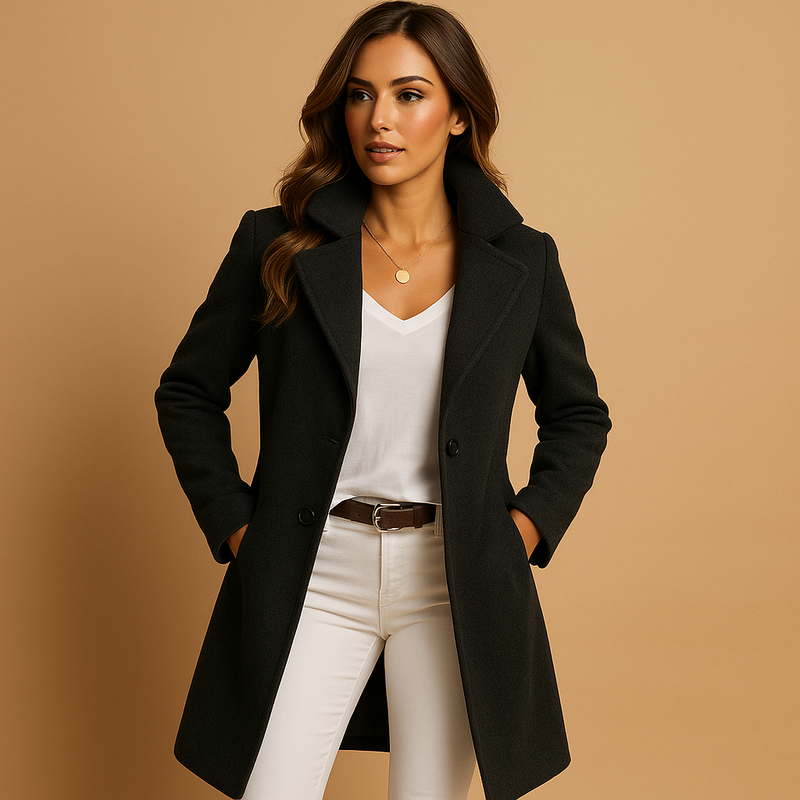Classic wool everyday winter coat for women | Mary -1