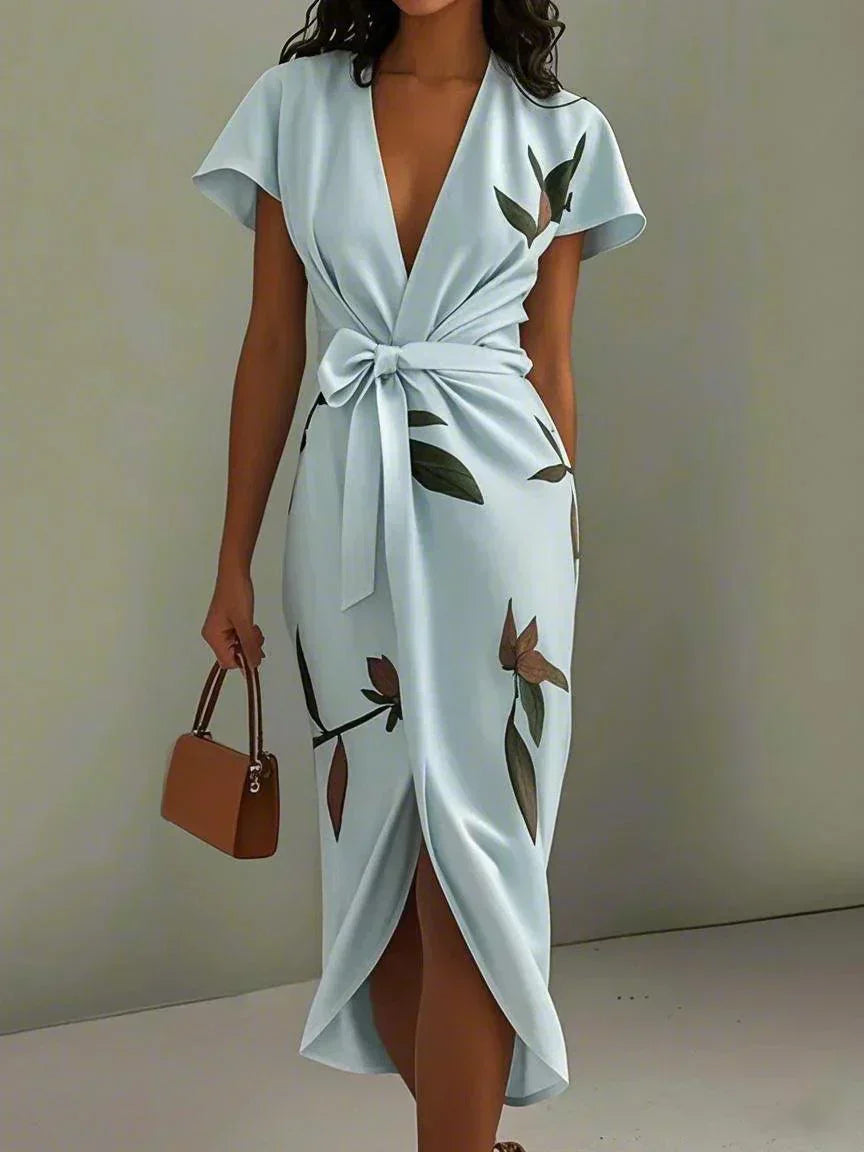 Elegant wrap everyday dress for women | Brenna -2