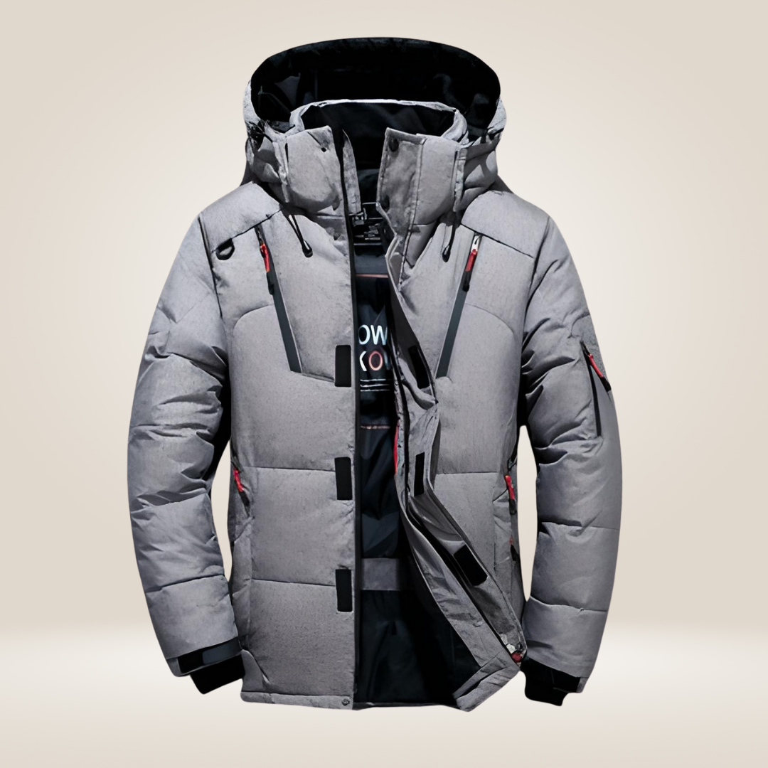 Warm thick fleece-lined winter parka for men | Nordfall -11