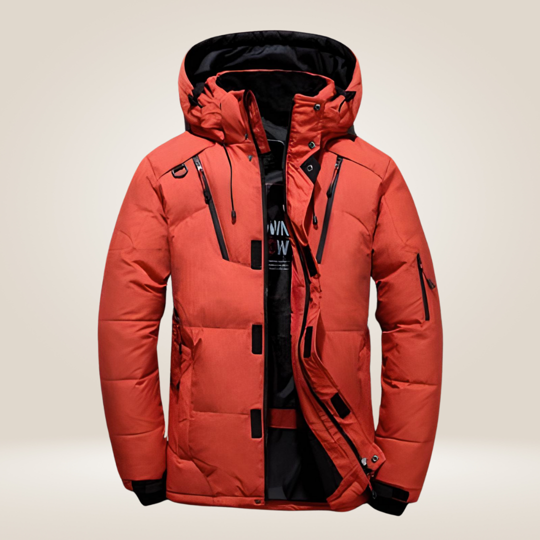 Warm thick fleece-lined winter parka for men | Nordfall -1