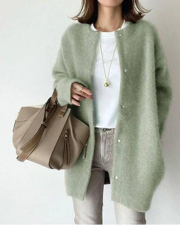 Elaris | Women's Relaxed Fit Button Front Long Sleeve Cardigan