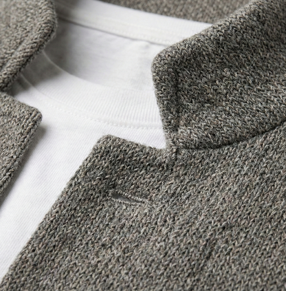 Veylan | Men's Ribbed Collar Button Knit Cardigan