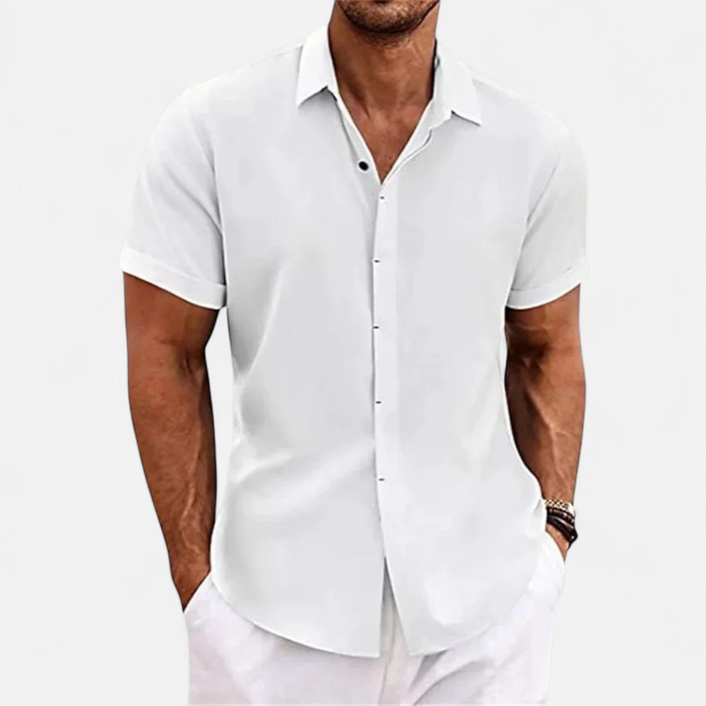 Refined coastal summer shirt for men -9